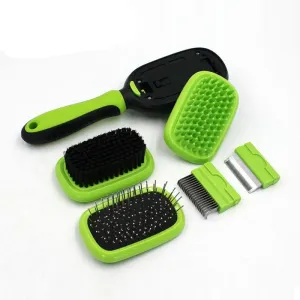 5 In 1 Grooming Comb & Brush Set