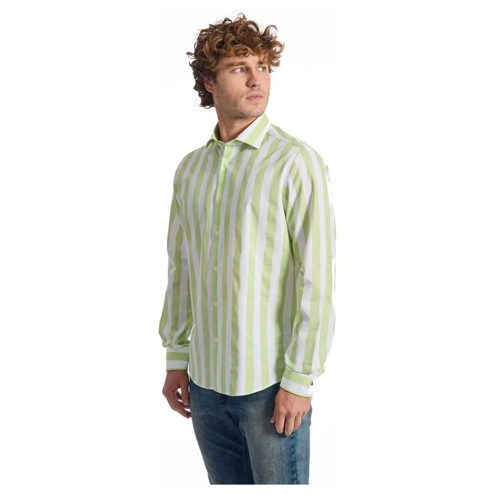 Baldinini Trend Green Cotton Shirt