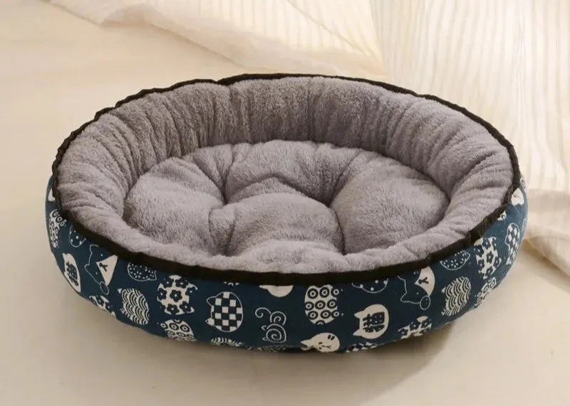 Circular Winter Warm Pet Nest – Soft, Comfortable Cat & Dog Bed for Deep Sleep | All-Season Cozy Pet Supplies