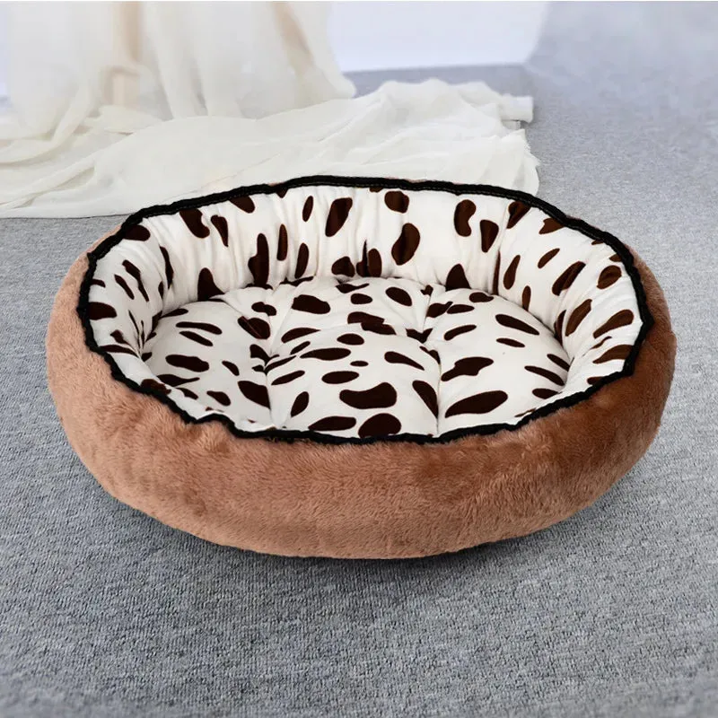 Circular Winter Warm Pet Nest – Soft, Comfortable Cat & Dog Bed for Deep Sleep | All-Season Cozy Pet Supplies