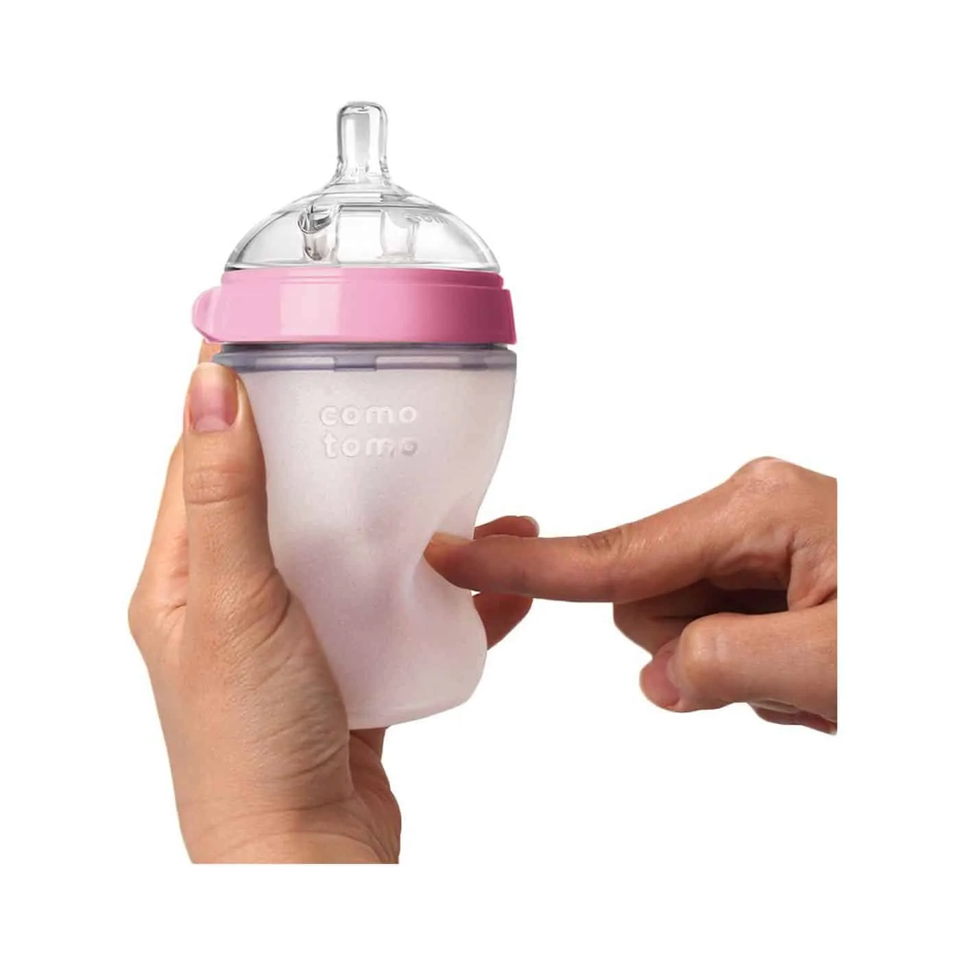 Comotomo Natural Feel Baby Bottle, Pink, Double Pack, 150ml