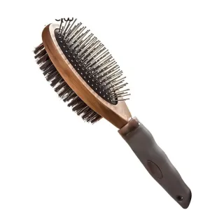 Double-sided Wood Fur Bristle Brush