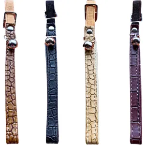 Elastic Cat Collar Leather Look 4 Pack