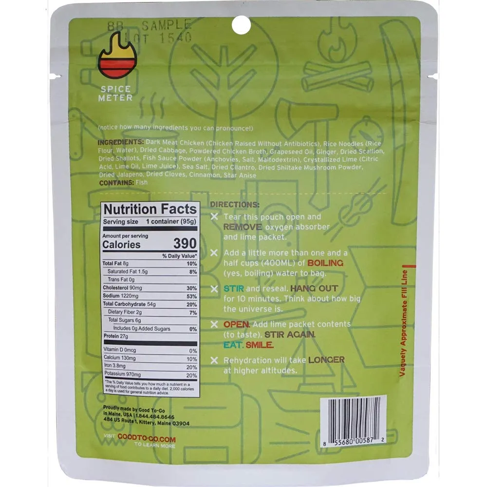 Good to-Go Dehydrated Chicken Pho - Single Serving Pouch