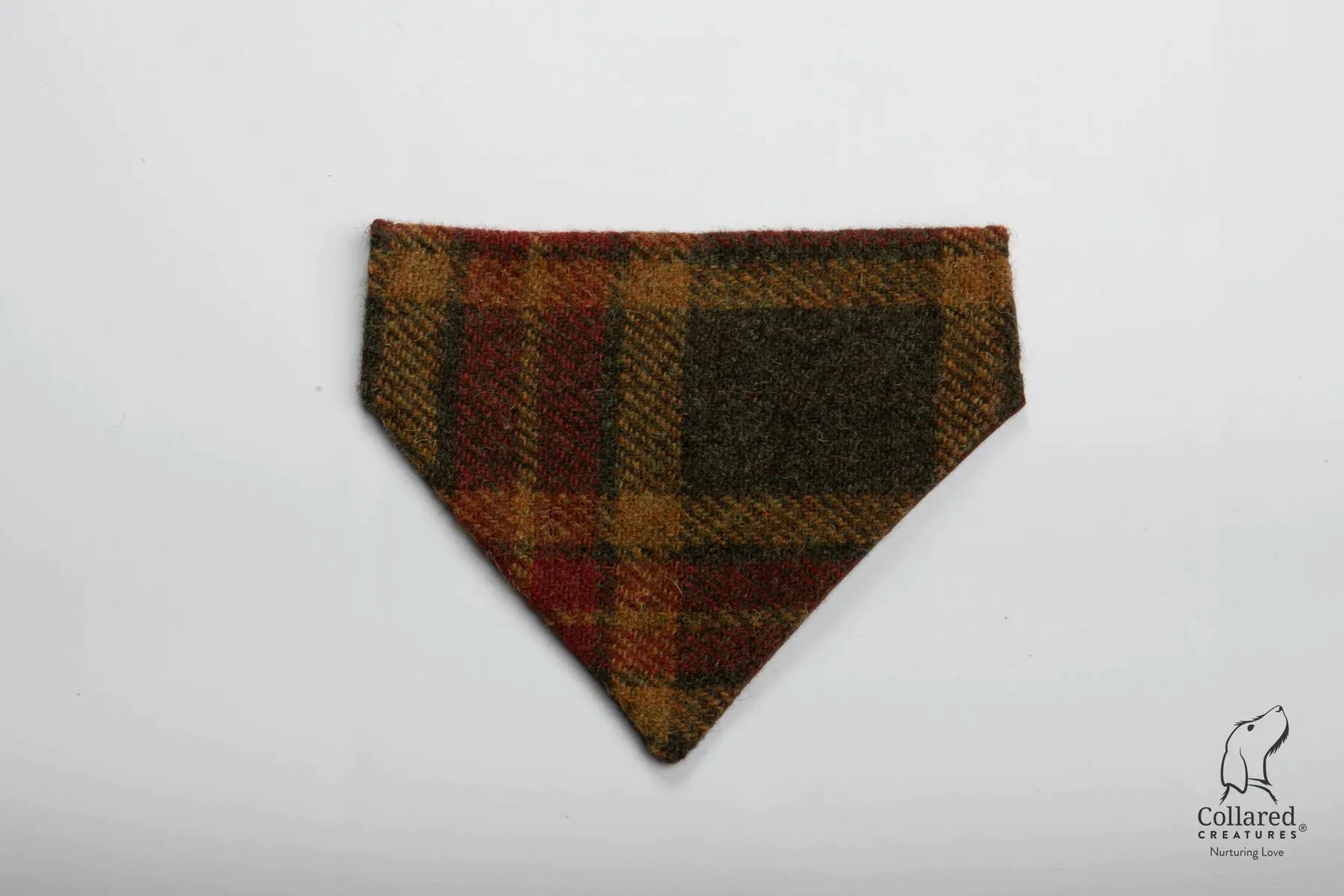 Harris Tweed Autumnal Check Luxury Dog Collar