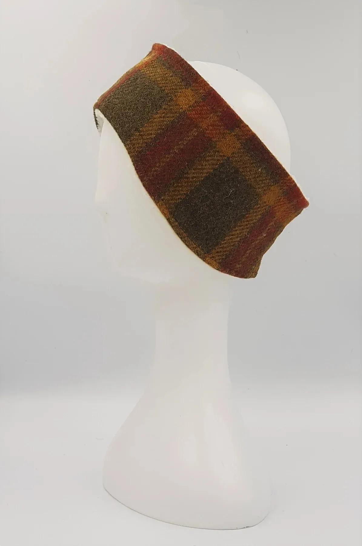 Harris Tweed Autumnal Check Luxury Dog Collar