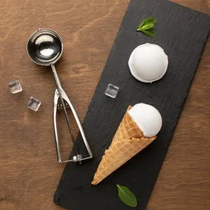 Ice Cream Serving Scoop | Stainless Steel Premium Quality Ice Cream Serving Spoon Scooper with Trigger Release