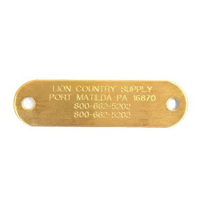 LCS Brass Name Plate for Dog Collars