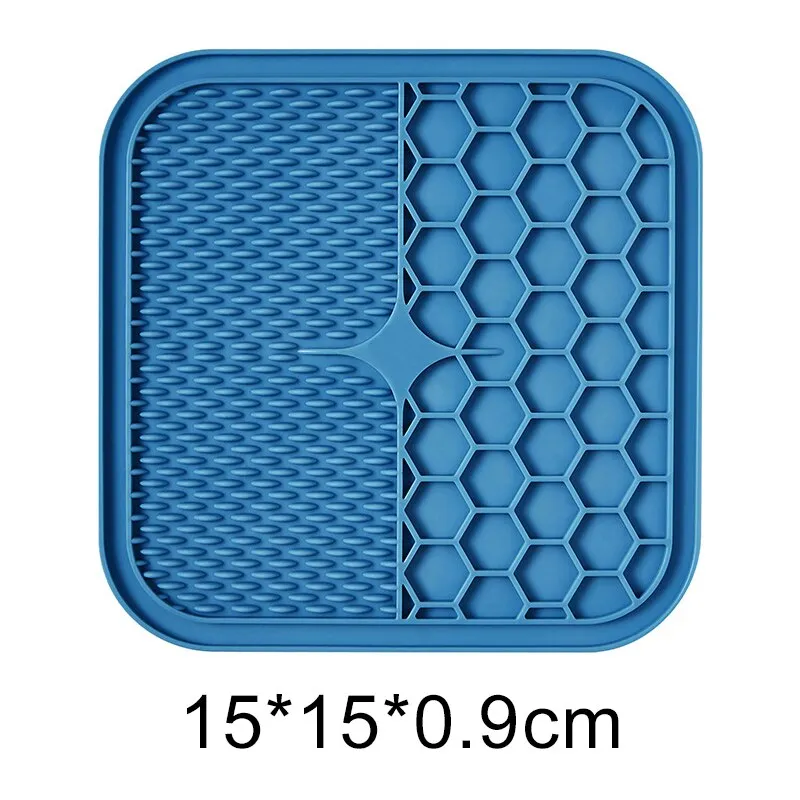 Lick Pad for Dog Cat Slower Feeder Licky Mat for Puppy Kitten Silicone Dispenser Pet Feeding Licking Mat Bathing Distraction Pad