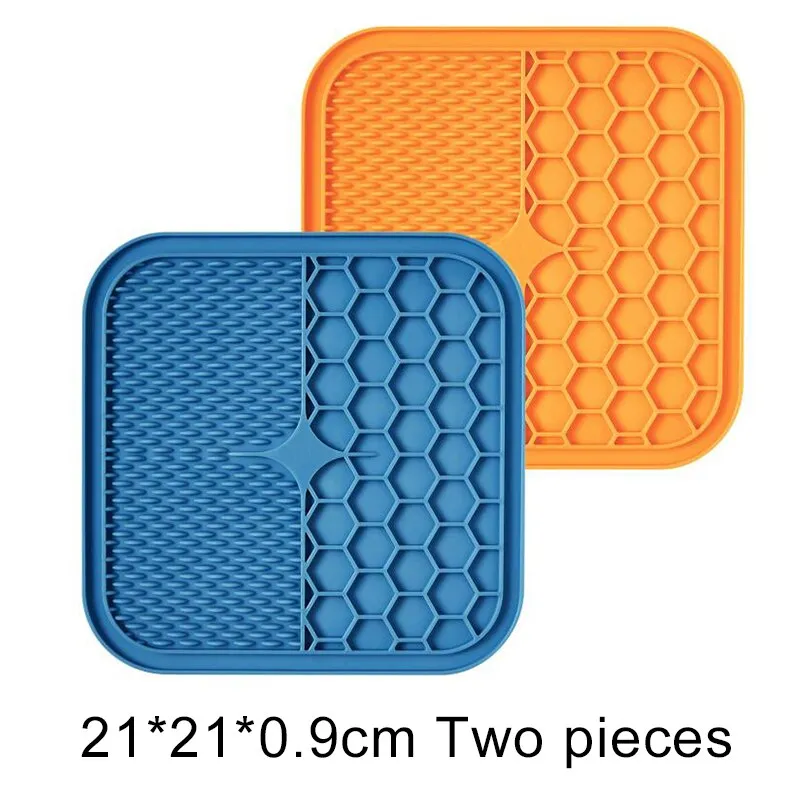 Lick Pad for Dog Cat Slower Feeder Licky Mat for Puppy Kitten Silicone Dispenser Pet Feeding Licking Mat Bathing Distraction Pad