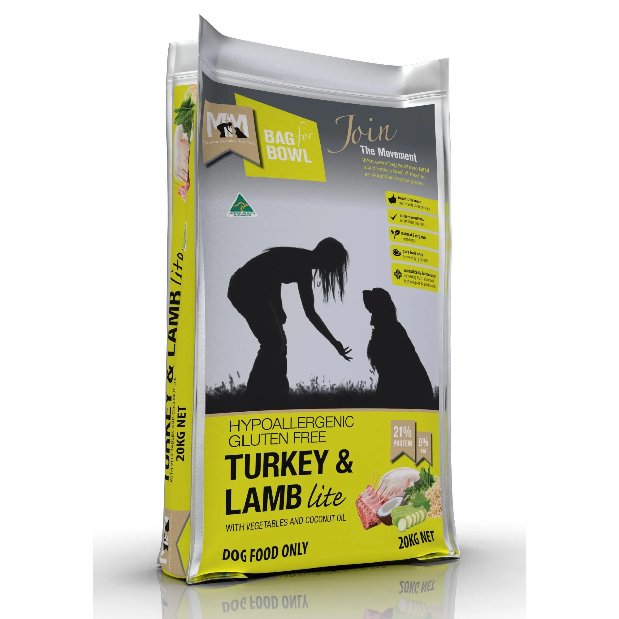 Meals for Mutts Lite Turkey and Lamb Dry Dog Food 20kg