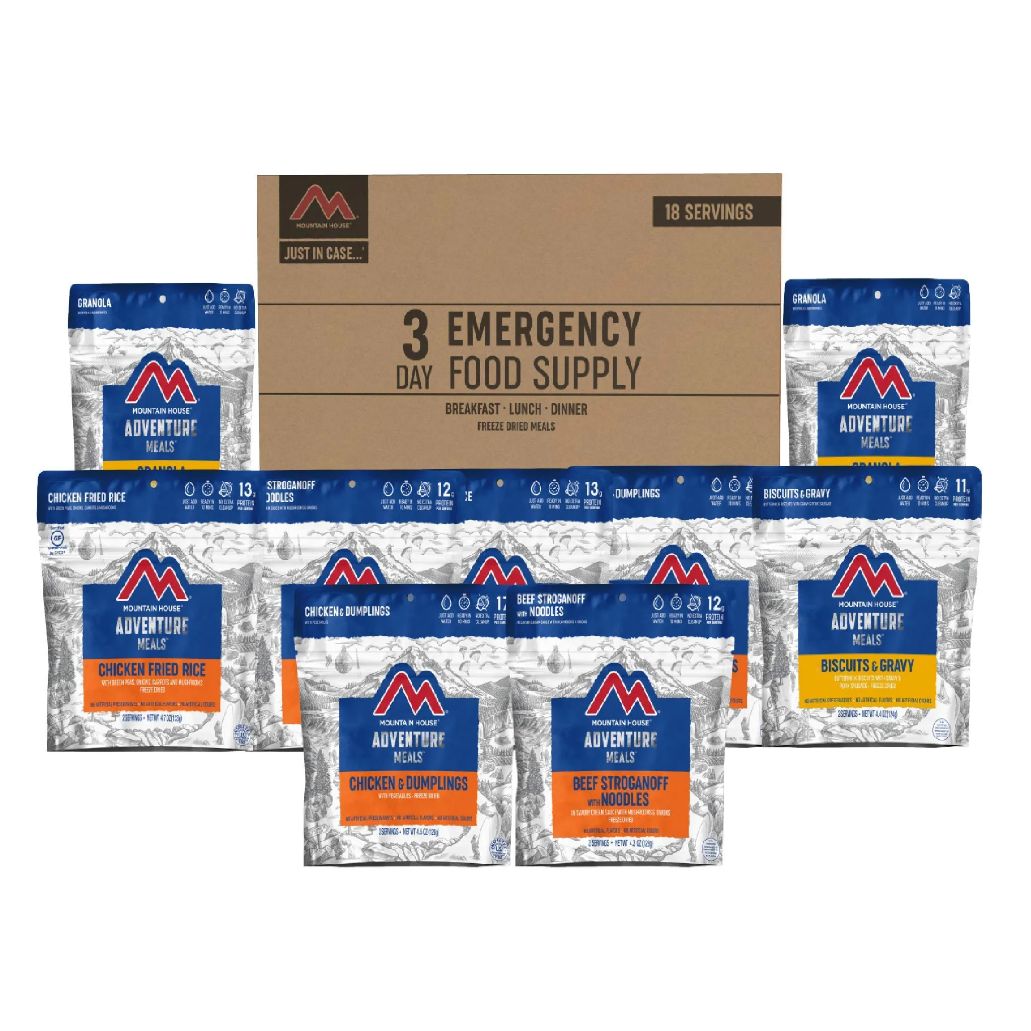 Mountain House - 3 Day Emergency Food Supply - 18 Servings