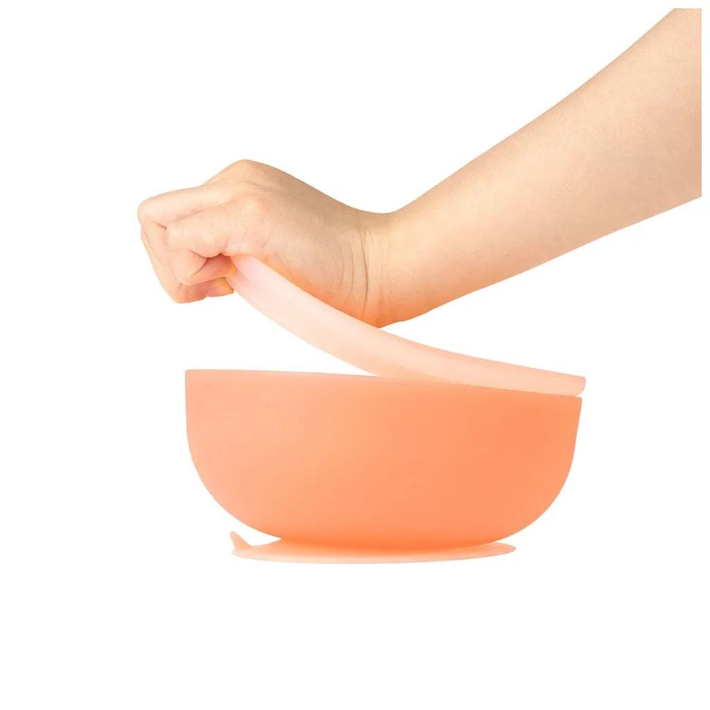 OlaBaby Suction Bowl with Lid Lemon