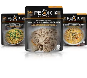 Peak Refuel Freeze-Dried New Meals Sample Pack Pouch