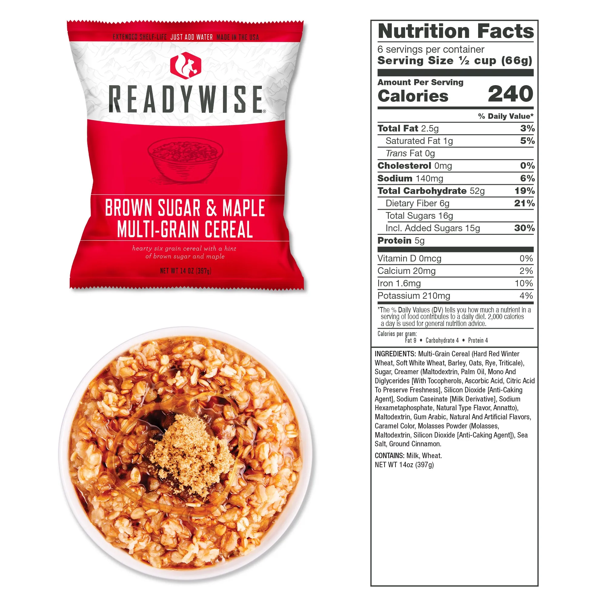 ReadyWise - 30-DAY SUPPLY (2 buckets) 1 Entrée and 1 Bucket - 240 Servings