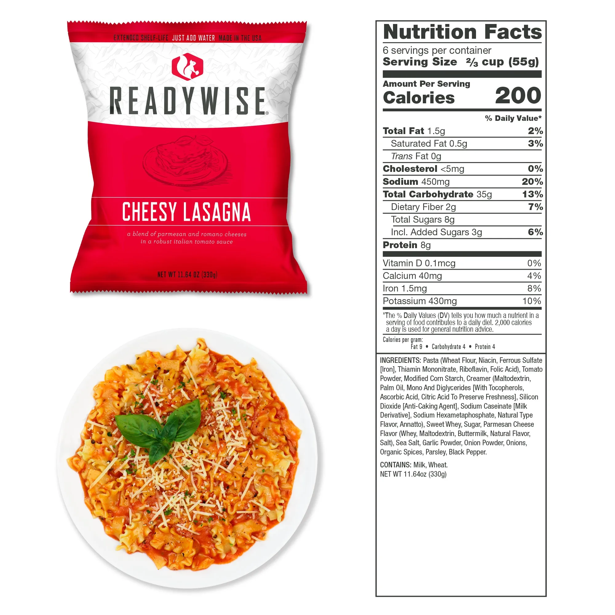 ReadyWise - 30-DAY SUPPLY (2 buckets) 1 Entrée and 1 Bucket - 240 Servings