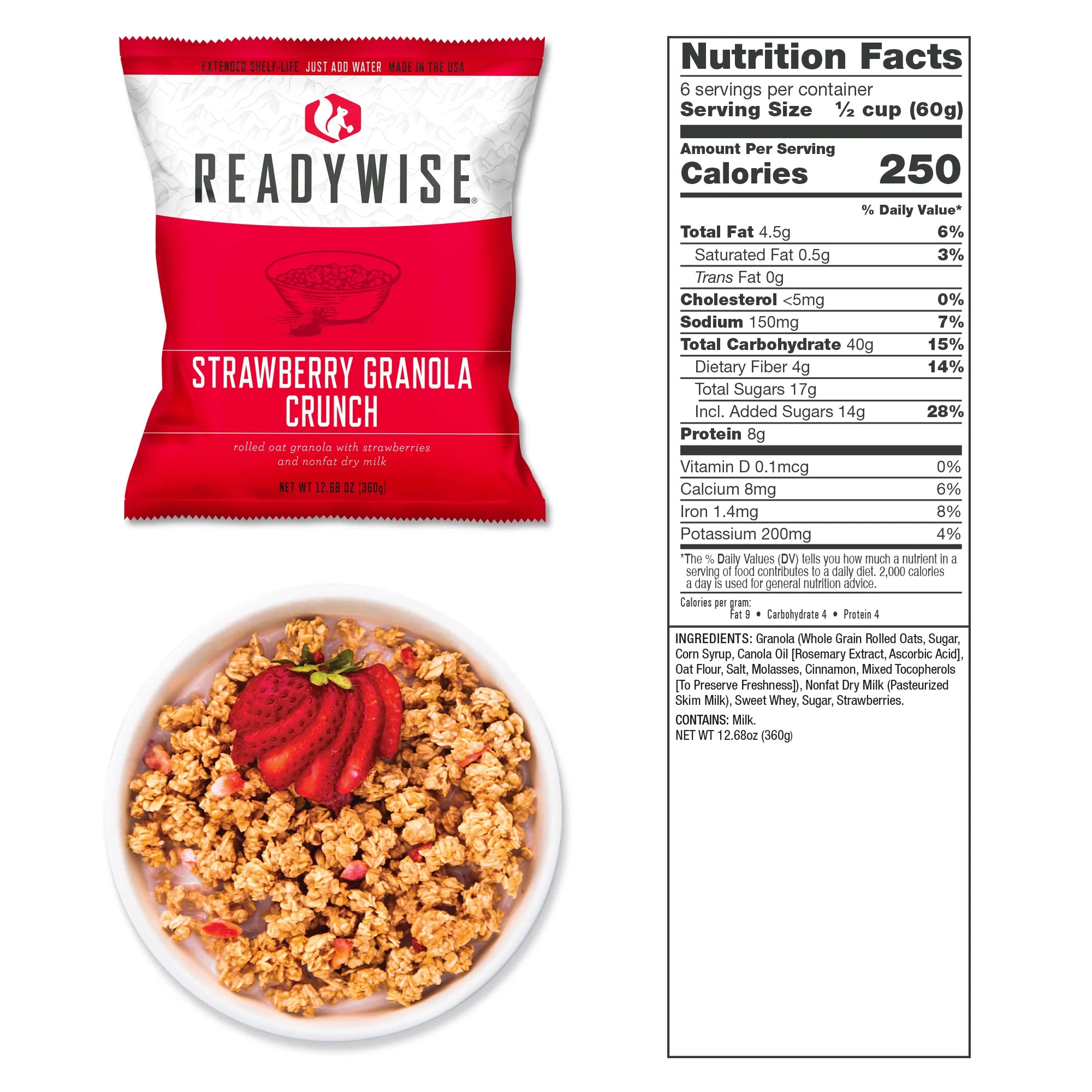 ReadyWise - 30-DAY SUPPLY (2 buckets) 1 Entrée and 1 Bucket - 240 Servings