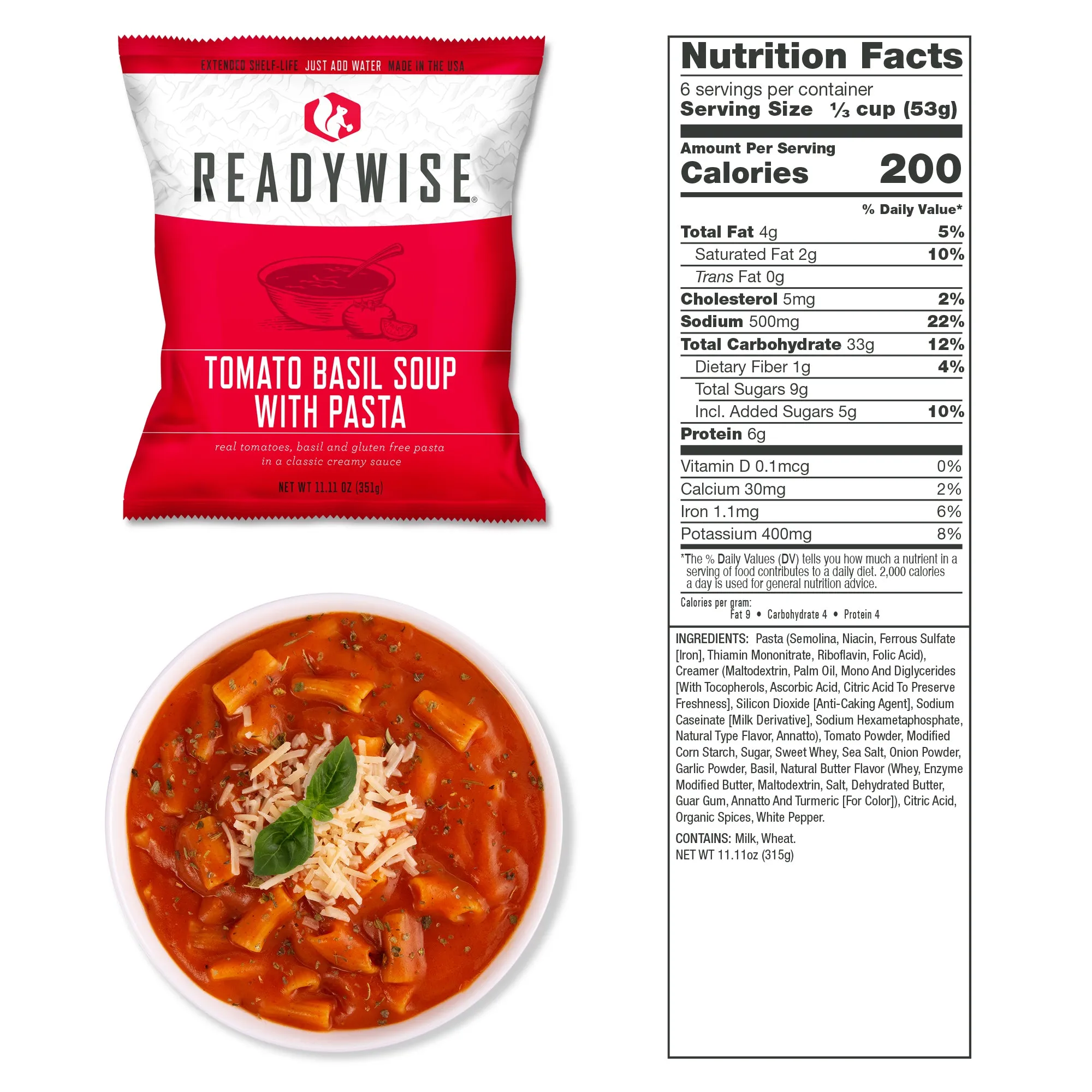 ReadyWise - 30-DAY SUPPLY (2 buckets) 1 Entrée and 1 Bucket - 240 Servings