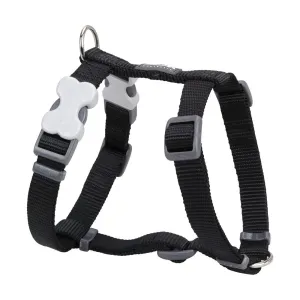 Red Dingo Dog Plain Harness Black 15mm