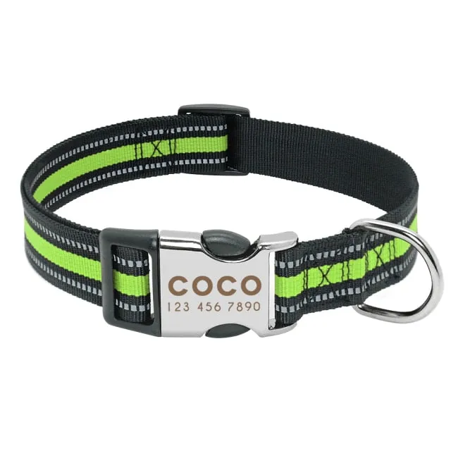 Reflective Personalized Custom Collar