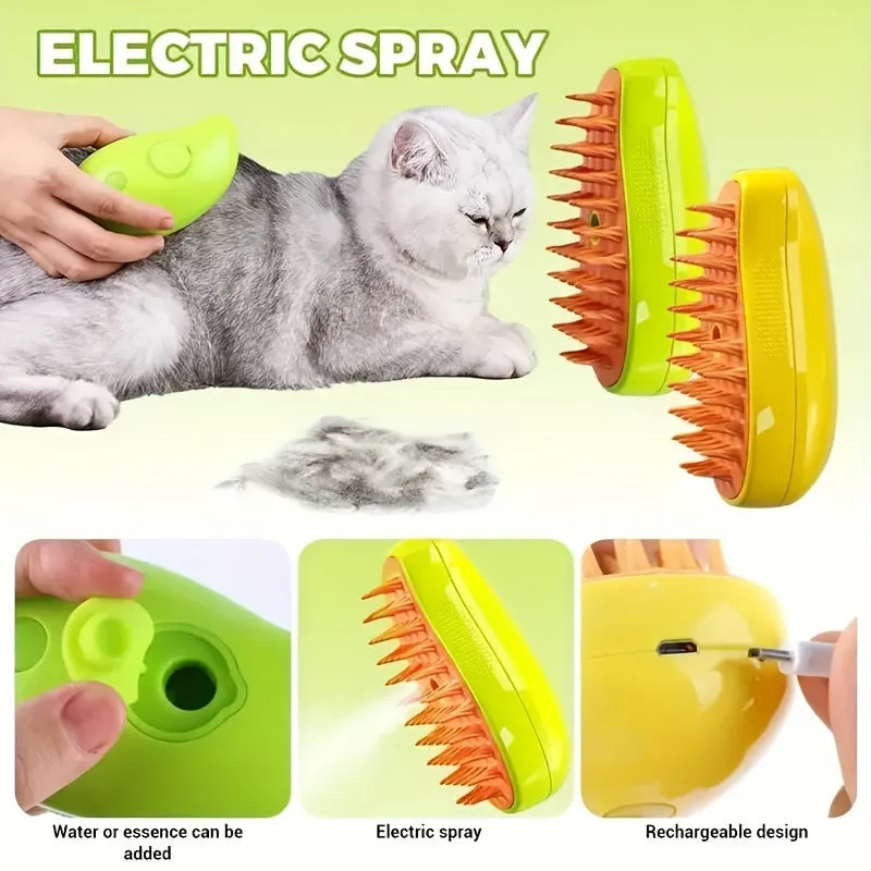 Revolutionary 3in1 Cat Grooming Tool for Gentle Cleaning