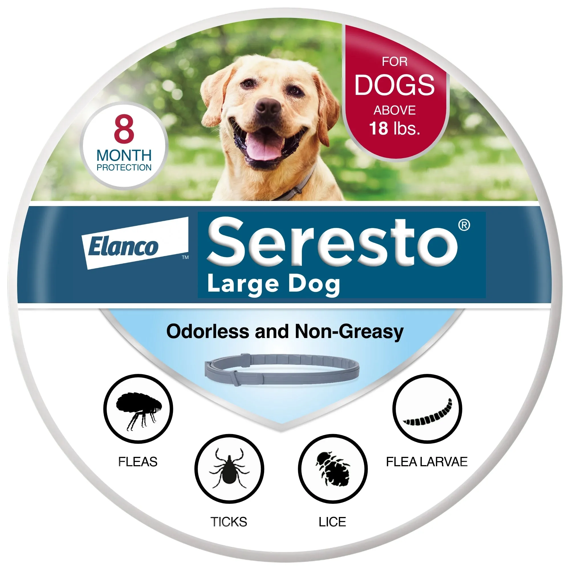 Seresto Vet-Recommended Flea & Tick Treatment & Prevention Collar for Dogs | 8 Months Protection