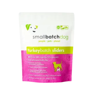 Small Batch Turkey Frozen Raw Dog Food Sliders, 3 lbs