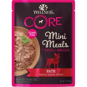 Wellness Dog Core Small Breed Mini Meals - Pate Beef & Chicken Dinner 3oz